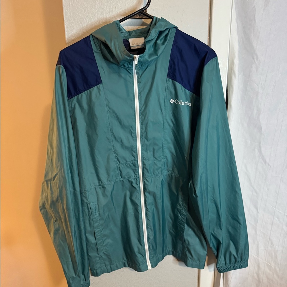 Columbia Teal and Navy Windbreaker